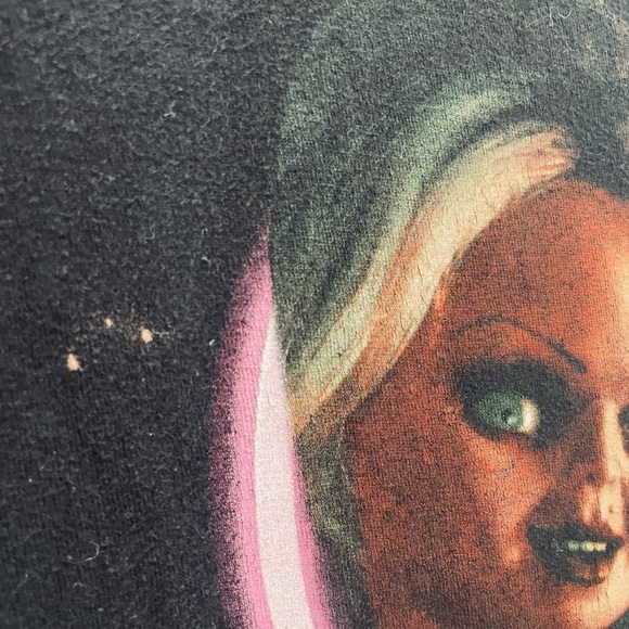 Child's Play Chucky & Tiffany Heart Unisex Tee, Black M adults - Picture 3 of 9